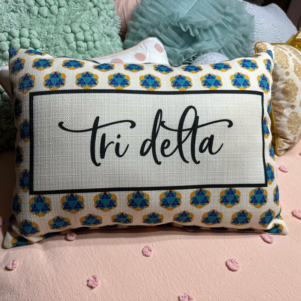Sorority pillow- Tri Delta
